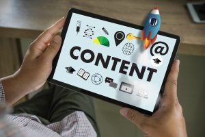 content marketing business Content communication Data Blogging Media Publication Information Vision Technology Concept Social Advertising Data Search Man Research SEO